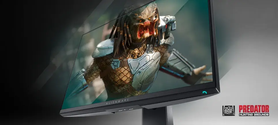 پوشش رنگی بسیار خوب مانیتور گیمینگ الین ور 25 اینچ Alienware 2521 gaming monitor